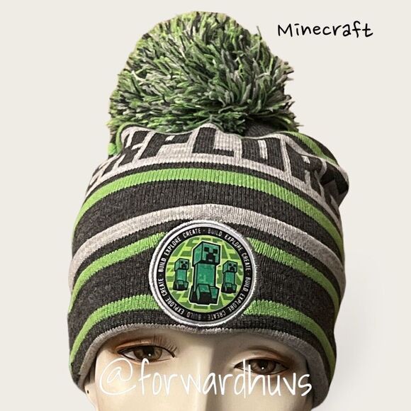 Minecraft Stocking Hat With Pom | One Size - Picture 2 of 10